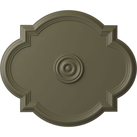 Ekena Millwork Waltz Ceiling Medallion (Fits Canopies up to 5 1/4"), 24"W x 20 1/2"H x 1 1/8"P, Spartan Stone CM24WASSF